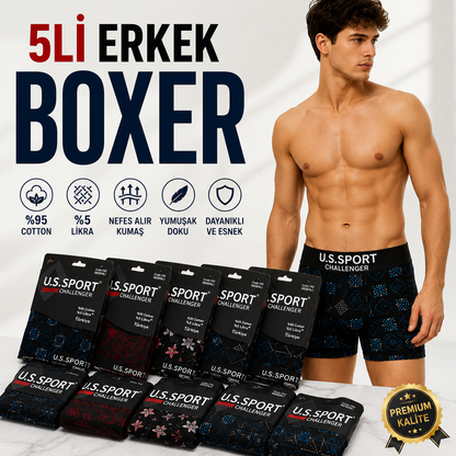DESENLİ 5'Lİ BOXER